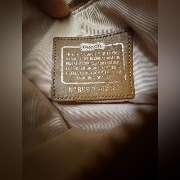 COACH Crossbody Swingback Bronze Leather Handbag #42585 - Picture 10 of 10